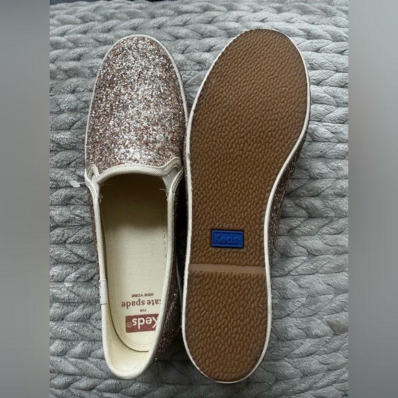 Keds x Kate Spade Women's Triple Decker Kate Spade Glitter/Cream Sneakers - NEW - Picture 3 of 4